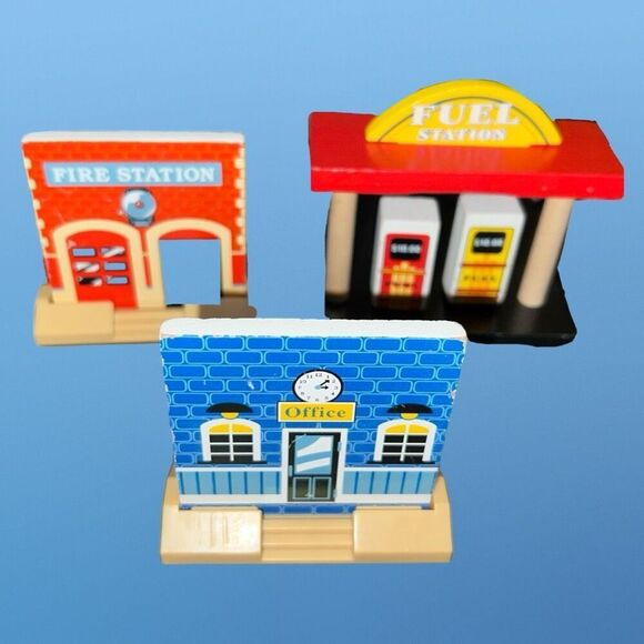 Lot Of KidKraft Wooden Train Track Set 59 Pieces - Picture 5 of 6